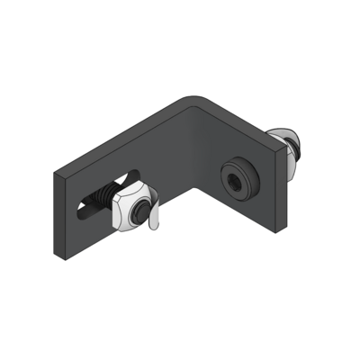 41B-420-1 MODULAR SOLUTIONS ELITE ALUMINUM BRACKET<BR>GUARD UNIT FIXING ANGLE W/HARDWARE